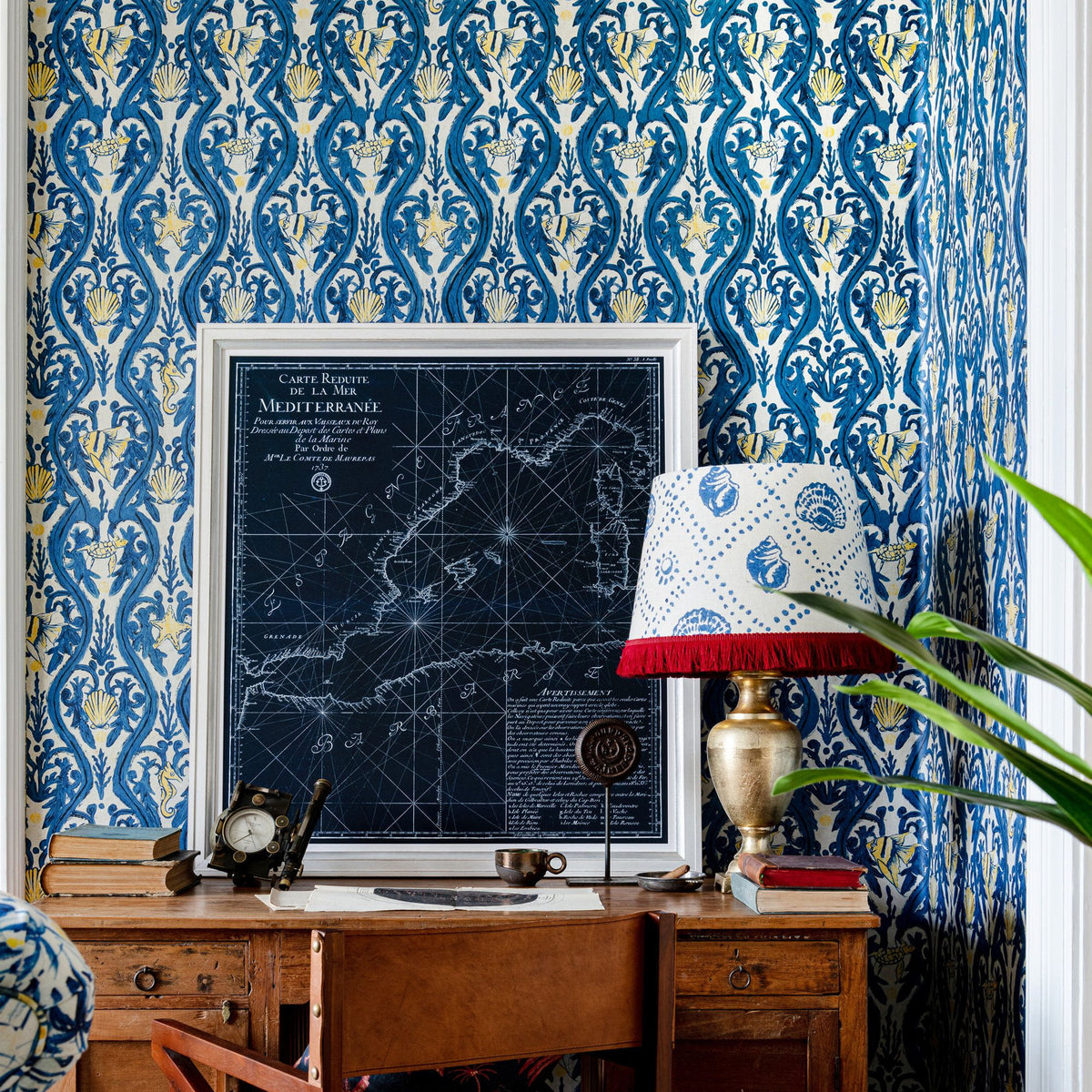 Zakynthos wallpaper by MINDTHEGAP — room setting showing the wallpaper