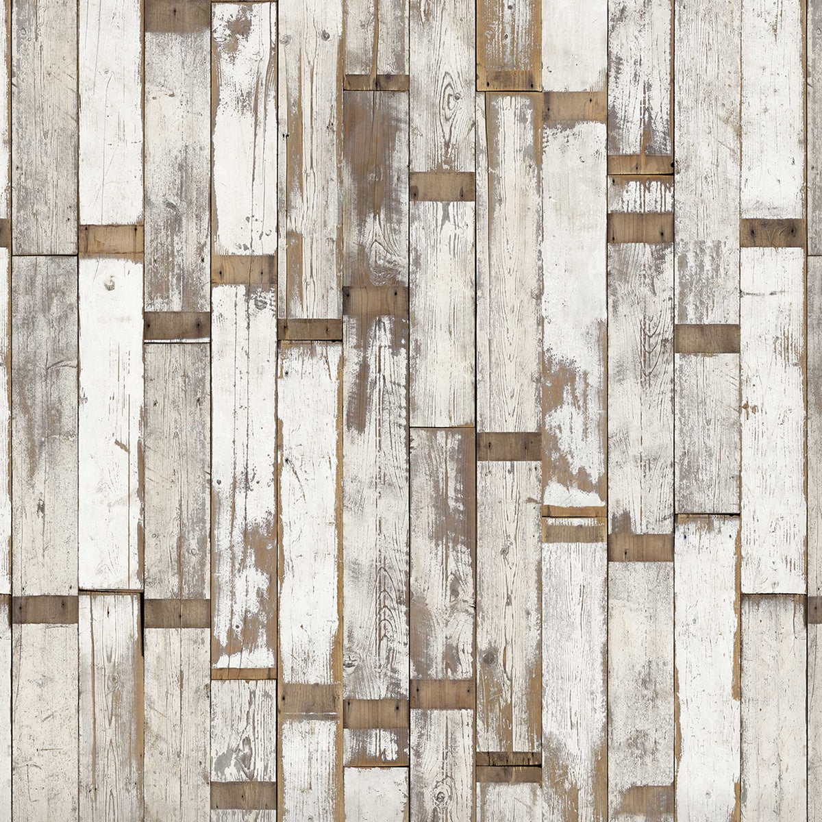 White PHE-02 Scrapwood Wallpaper by Piet Hein Eek + NLXL - Vertigo Home