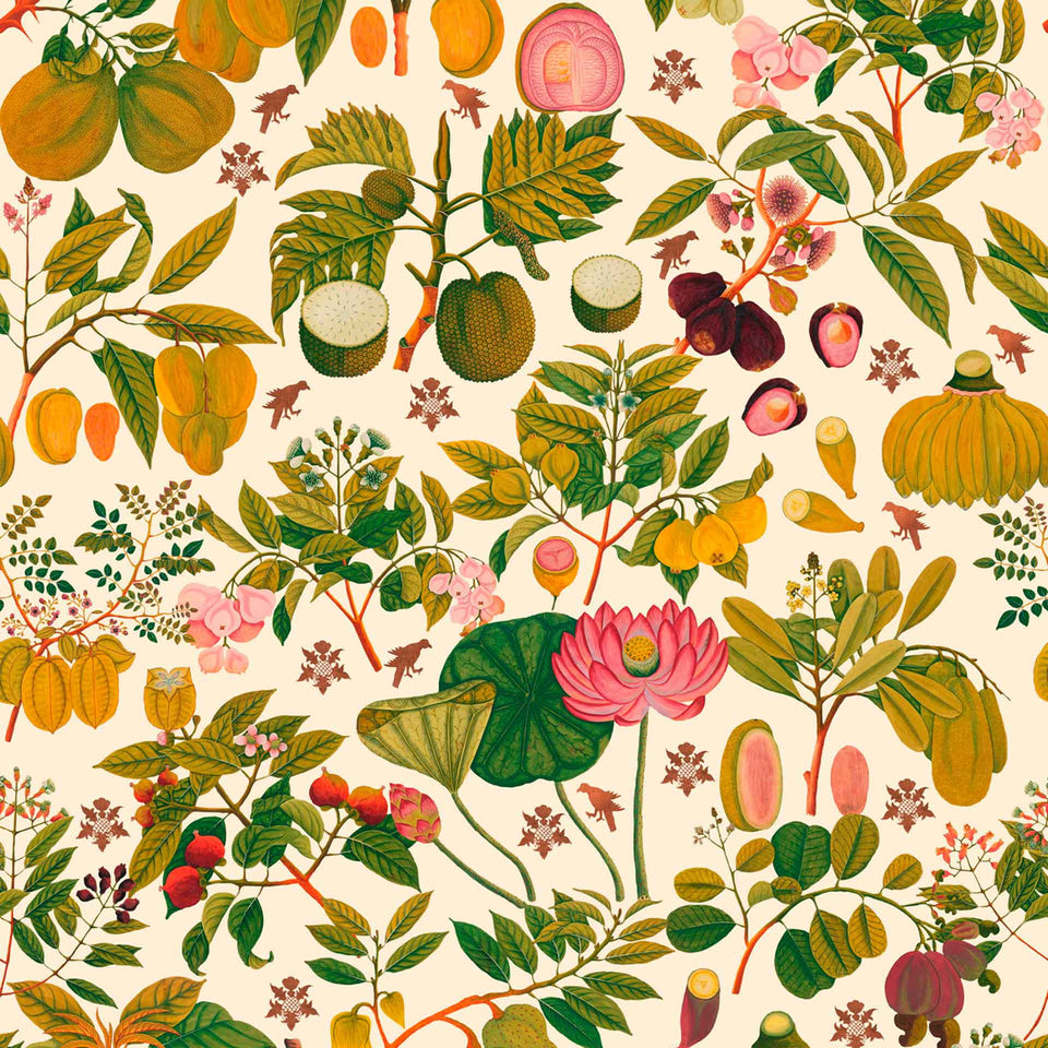 Asian Fruits and Flowers Wallpaper by MINDTHEGAP