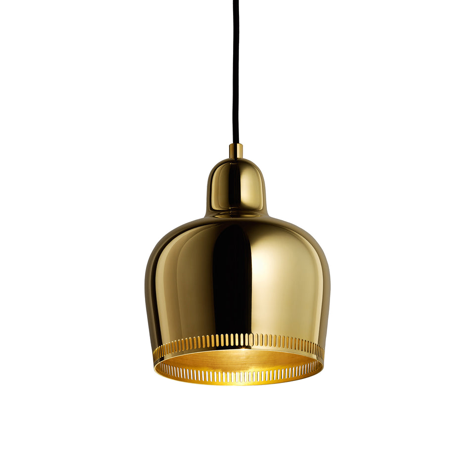 A330S Savoy Golden Bell Pendant Lamp by Alvar Aalto
