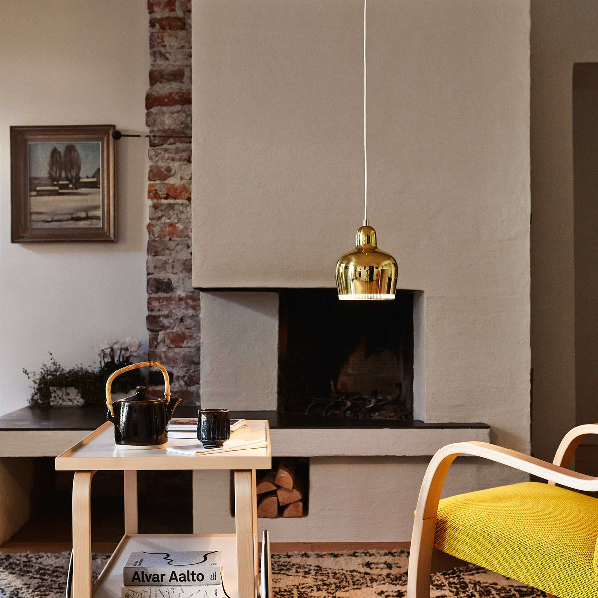 A330S Golden Bell Pendant Lamp by Alvar Aalto for Artek