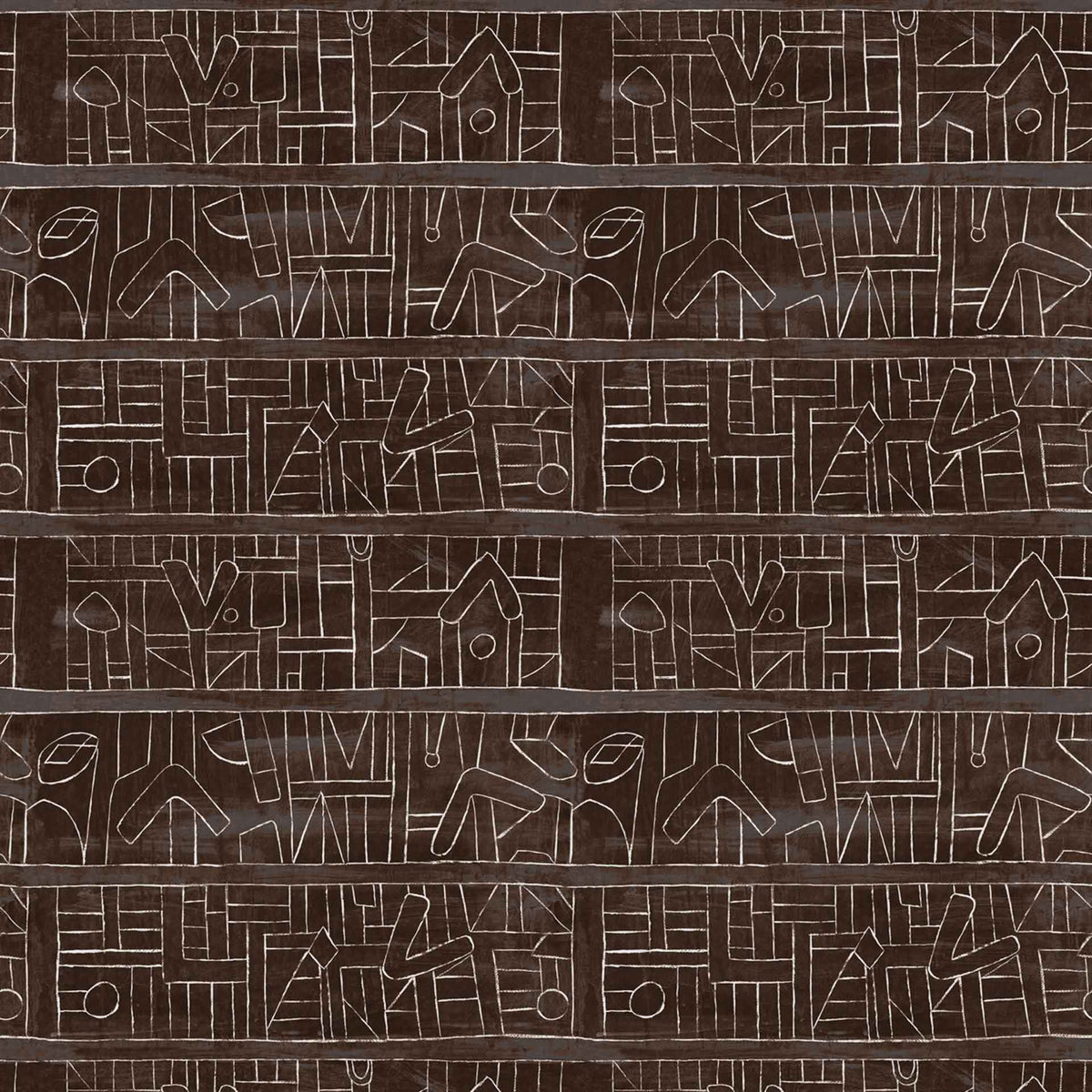 Bushoong Kuba cloth inspired African pattern wallpaper