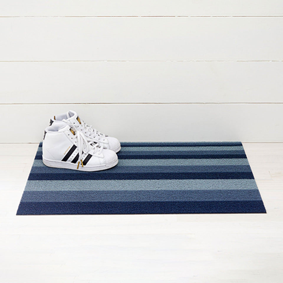 Storm Bounce Stripe Shag Mat by Chilewich