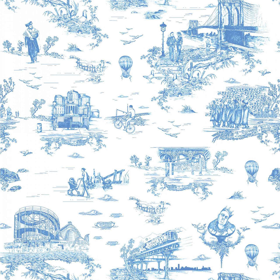 Brooklyn Toile Removable Wallpaper by Flavor Paper