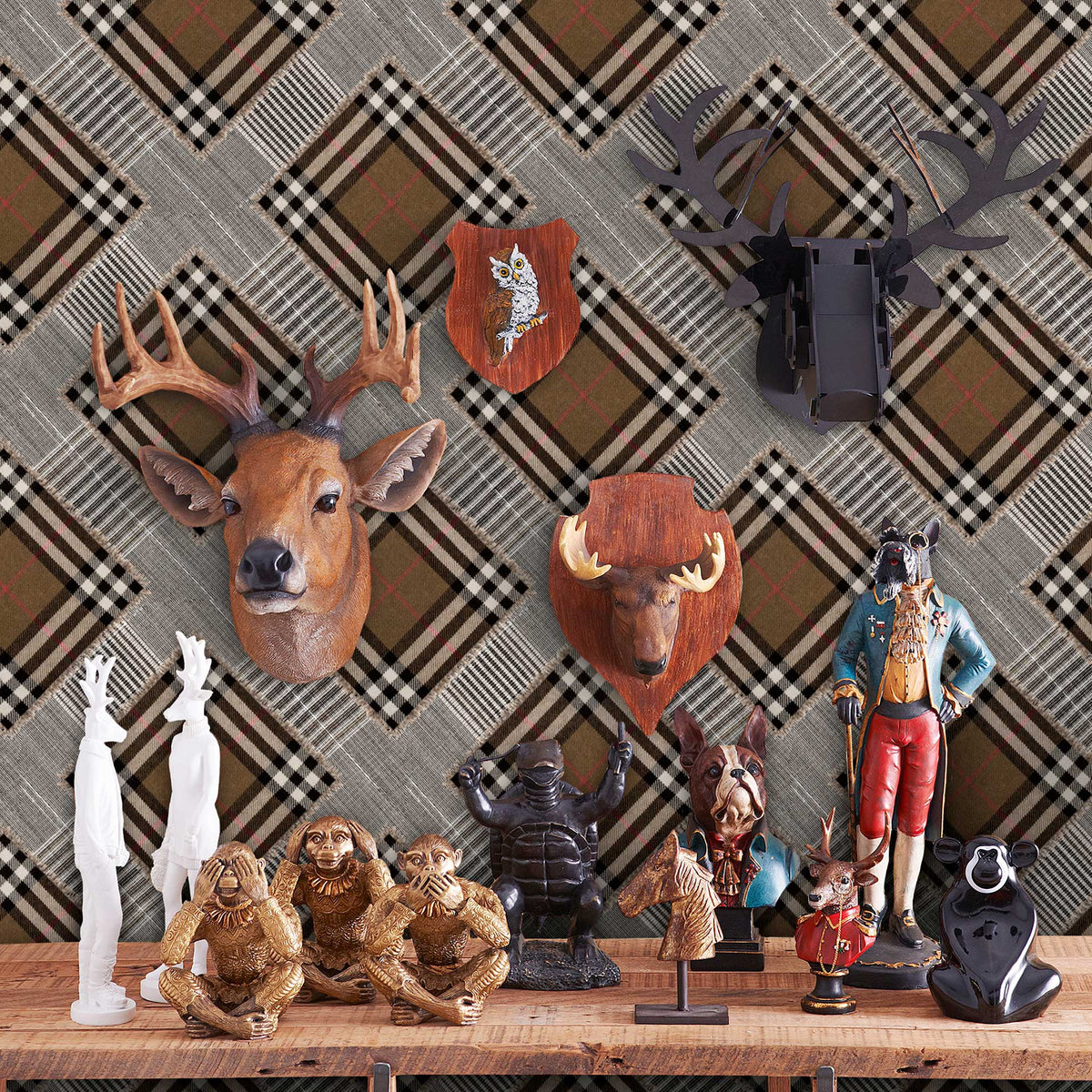 Checkered Patchwork Wallpaper by MINDTHEGAP