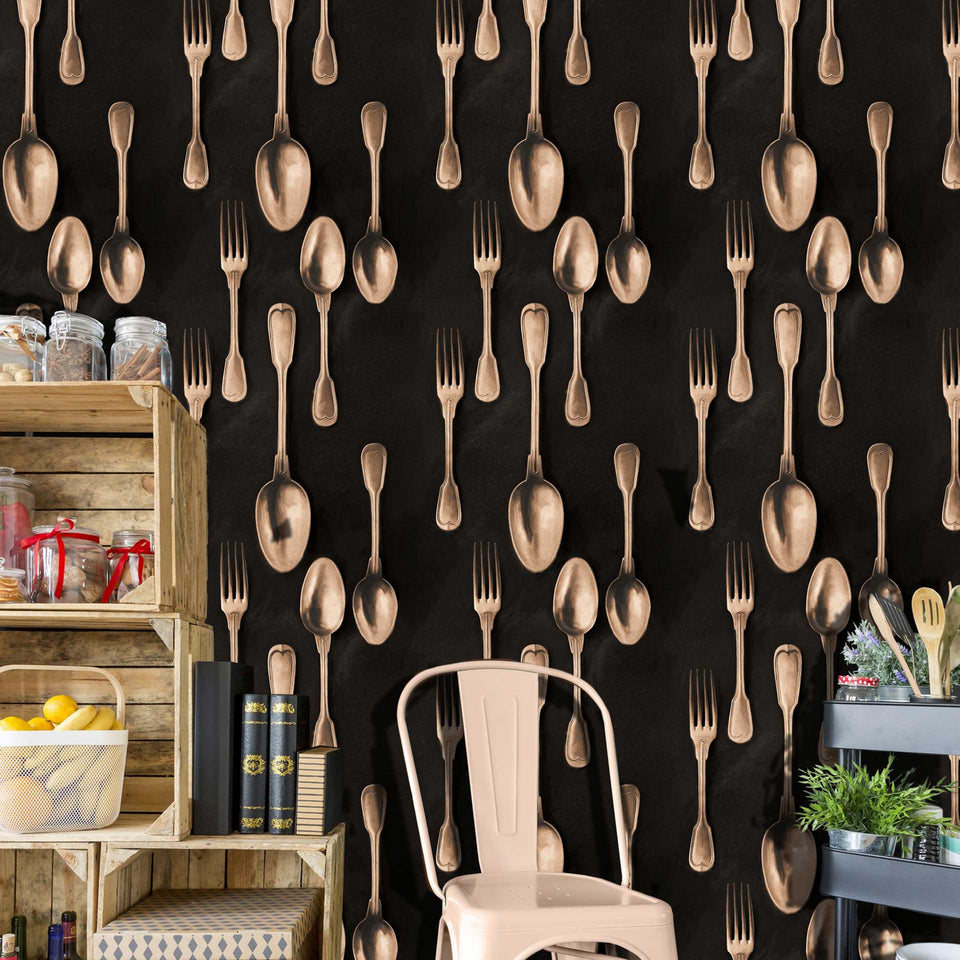 Cutlery Wallpaper by MINDTHEGAP