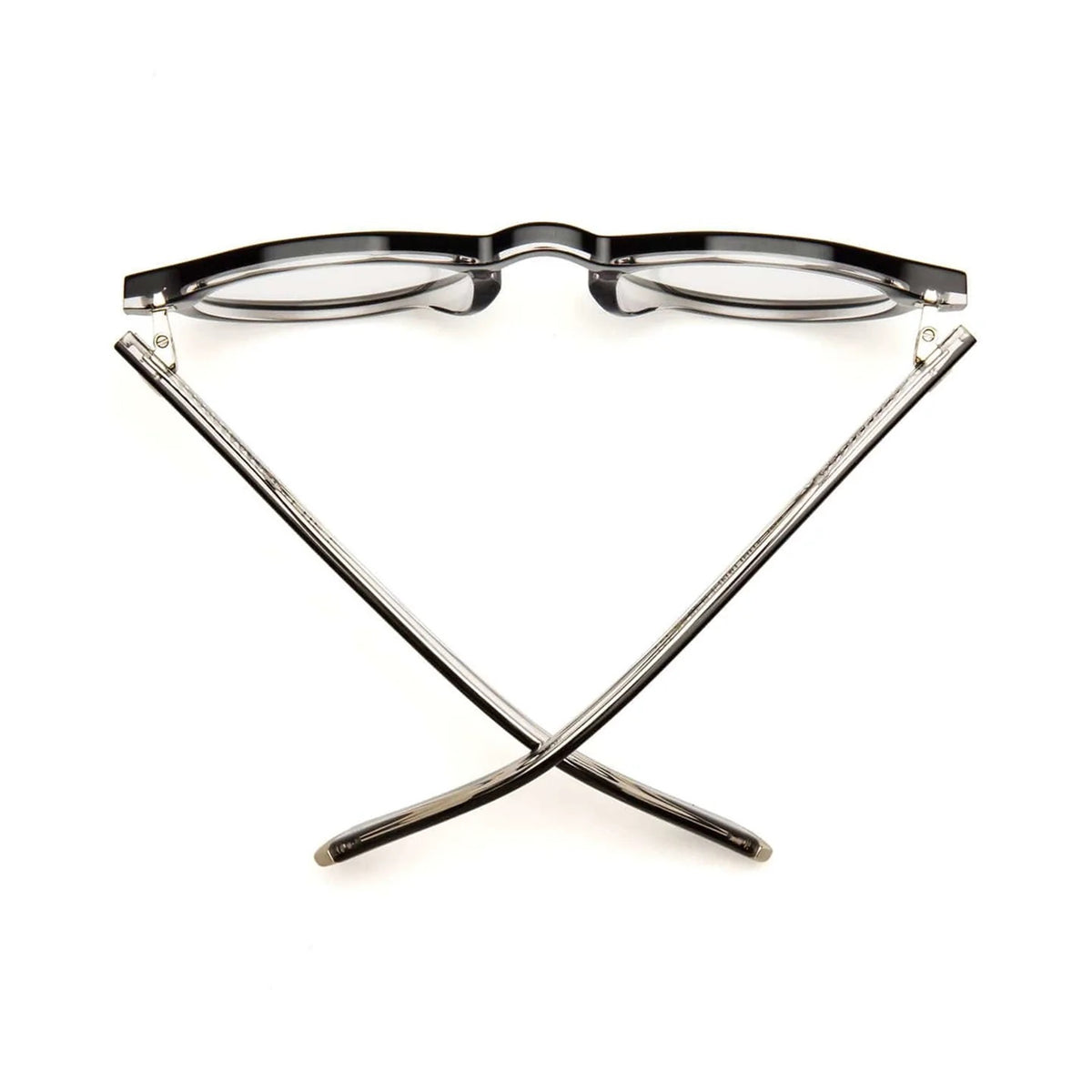 CADDIS Dogleg Reading Glasses - Gloss Black and Vodka