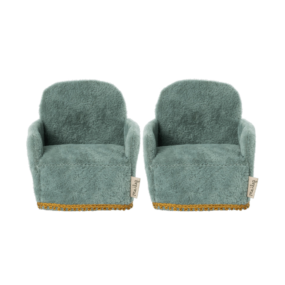 Miniature Upholstered Chairs by Maileg