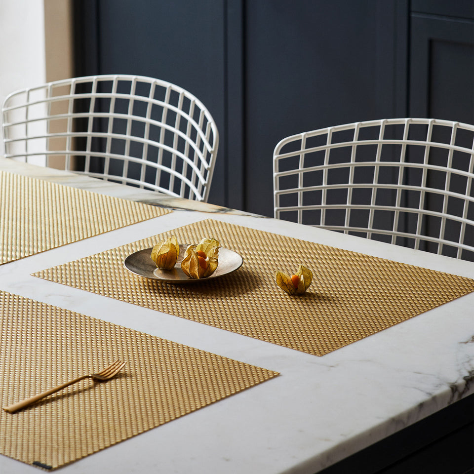 Gilded Basketweave Placemats & Runner by Chilewich