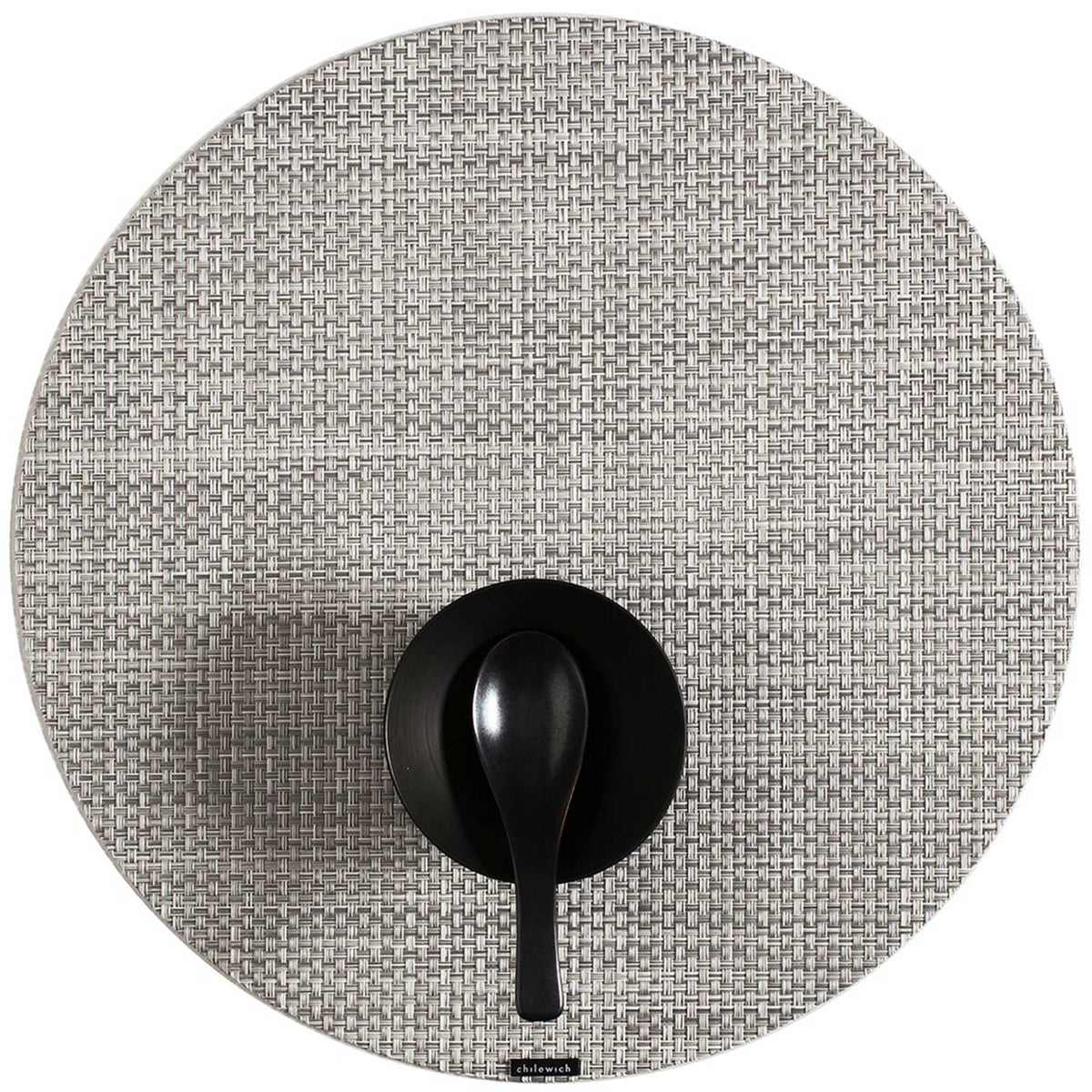 White/Silver Basketweave Placemats & Runner by Chilewich