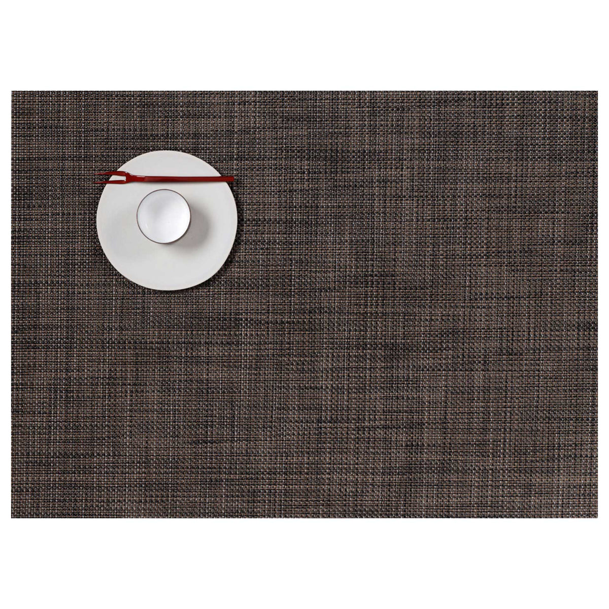 Dark Walnut Mini Basketweave Placemats & Runner by Chilewich