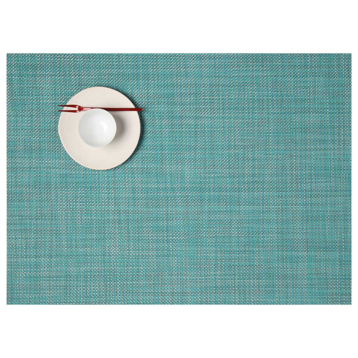 Turquoise Mini Basketweave Placemats & Runner by Chilewich