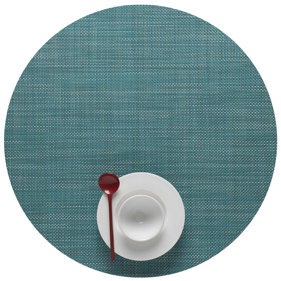 Turquoise Mini Basketweave Placemats & Runner by Chilewich