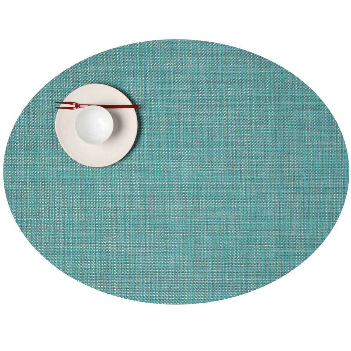 Turquoise Mini Basketweave Placemats & Runner by Chilewich