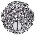 Black Pressed Daisy Placemat by Chilewich