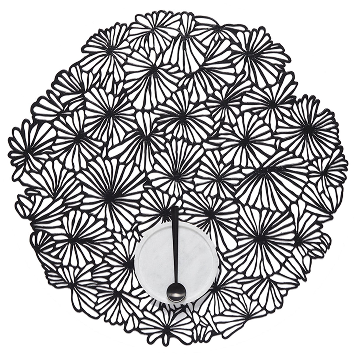 Black Pressed Daisy Placemat by Chilewich