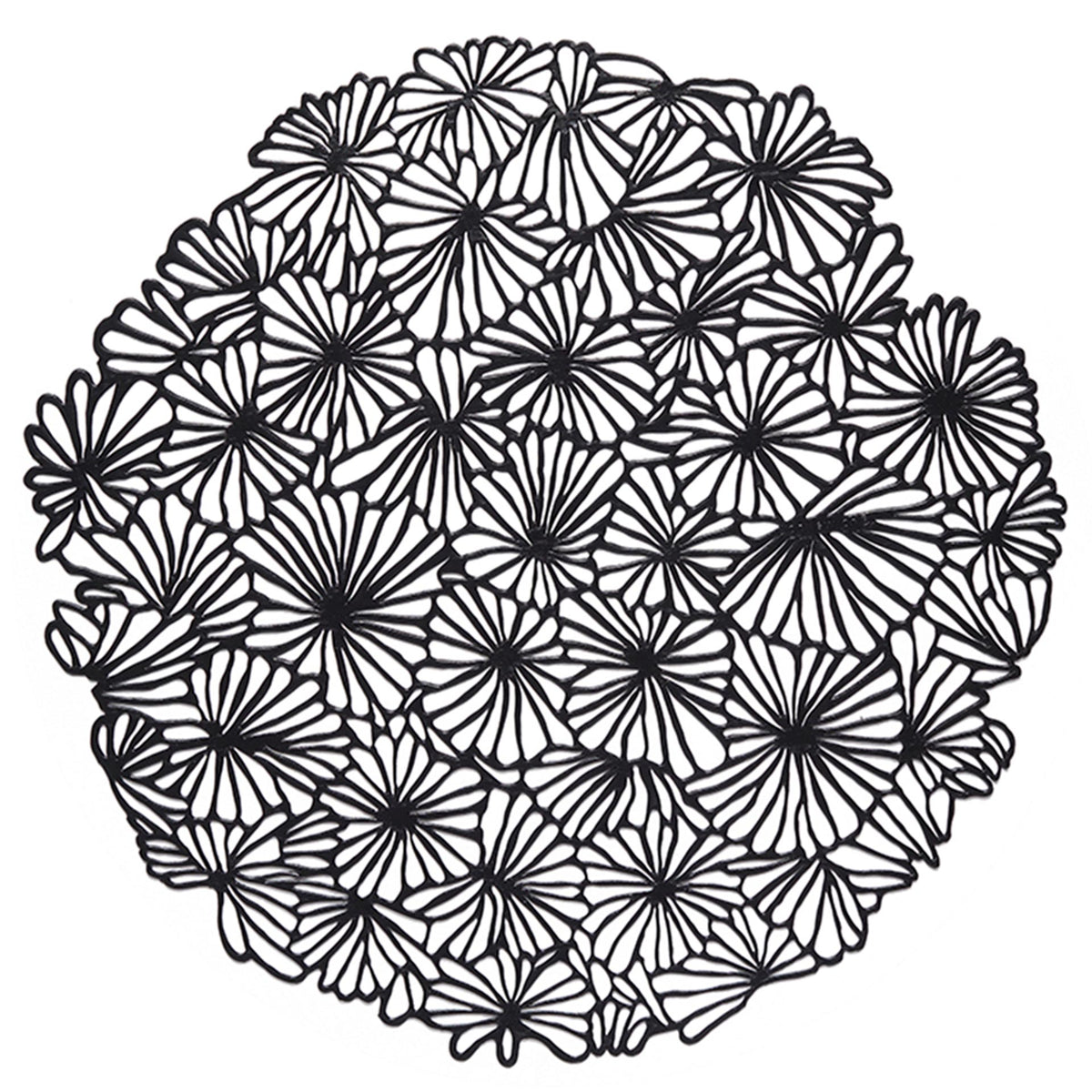 Black Pressed Daisy Placemat by Chilewich
