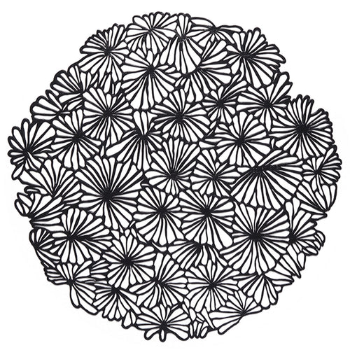Black Pressed Daisy Placemat by Chilewich