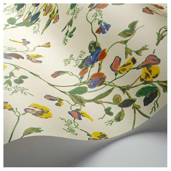 Sweet Pea in Autumn Multi on Cream Wallpaper by Cole & Son