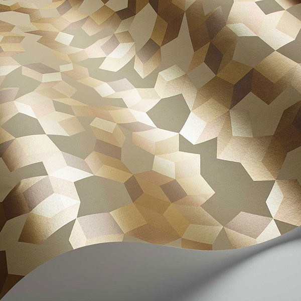 Ingot in Buff & Gold Wallpaper by Cole & Son