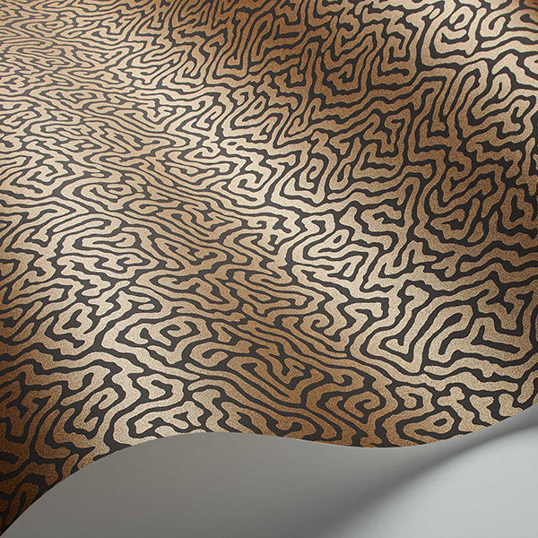 Vermicelli in Black & Bronze Wallpaper by Cole & Son