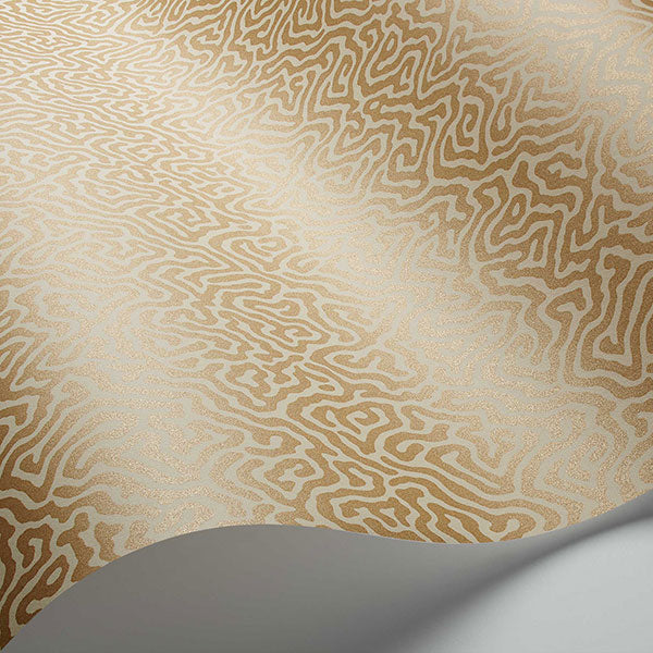Vermicelli in Buff & Gold Wallpaper by Cole & Son