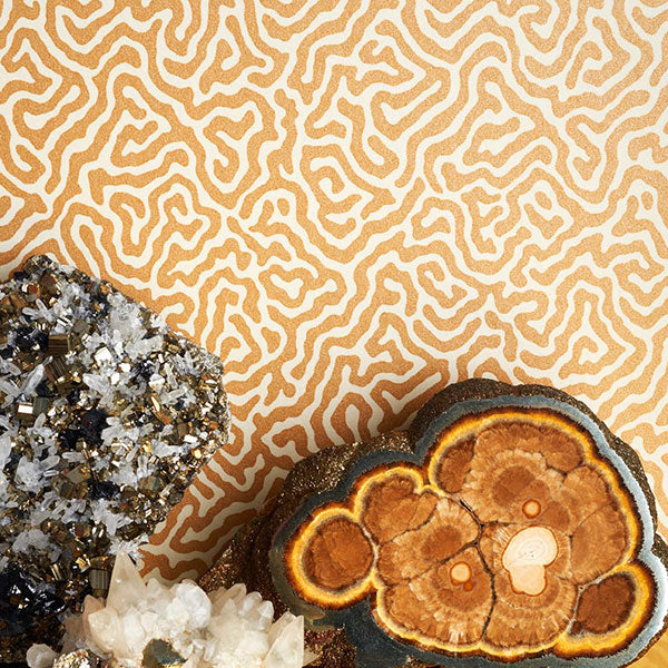 Vermicelli in Buff & Gold Wallpaper by Cole & Son