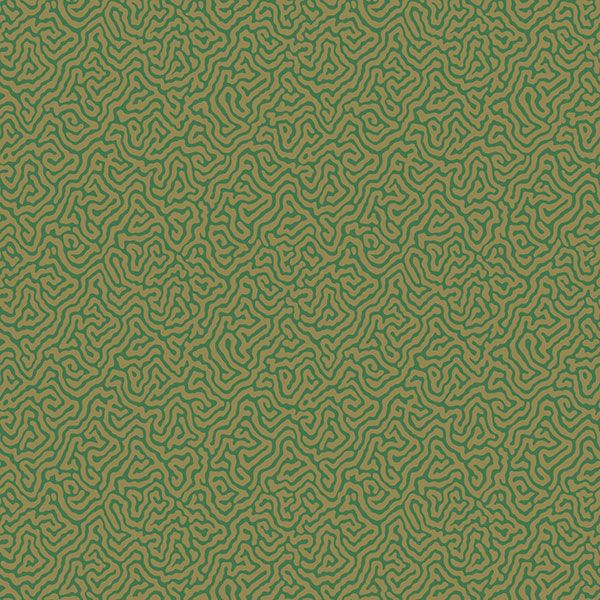 Vermicelli in Green & Gold Wallpaper by Cole & Son