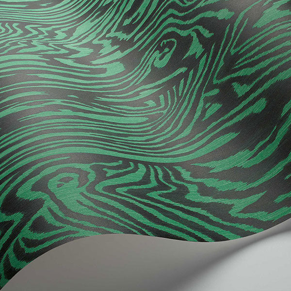 Zebrawood in Emerald Wallpaper by Cole & Son