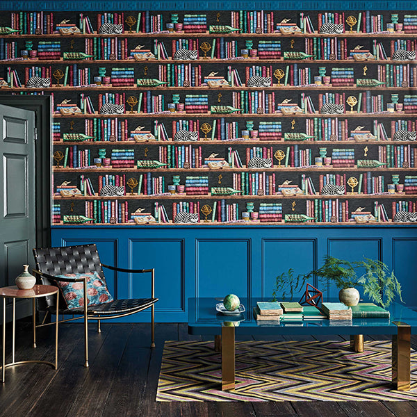 Fornasetti Libreria - Rich Multi Wallpaper by Cole & Son
