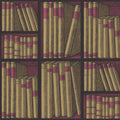 Fornasetti Ex Libris - Gold & Magenta Wallpaper by Cole & Son