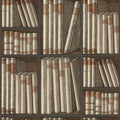 Fornasetti Ex Libris - Oat & Charcoal Wallpaper by Cole & Son
