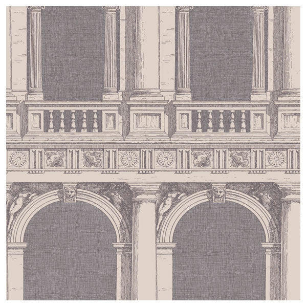 Cole & Son - Fornasetti II Procuratie Wallpaper - Grey - Vertigo Home