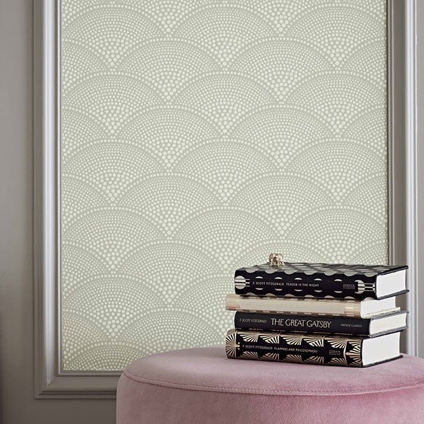 Feather Fan in Old Olive Wallpaper by Cole & Son