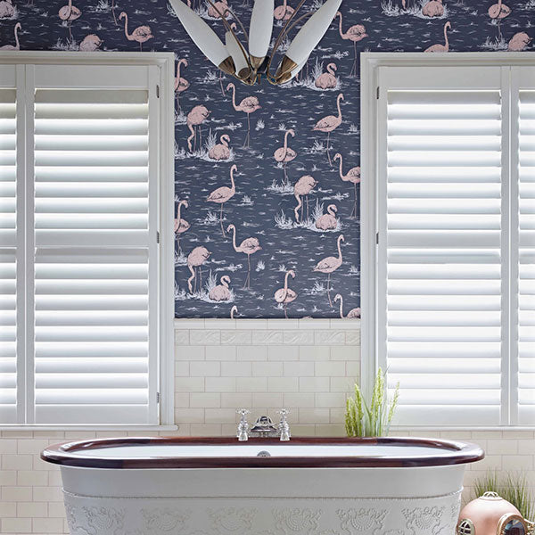Flamingos in Ink & Plaster Pink Wallpaper by Cole & Son