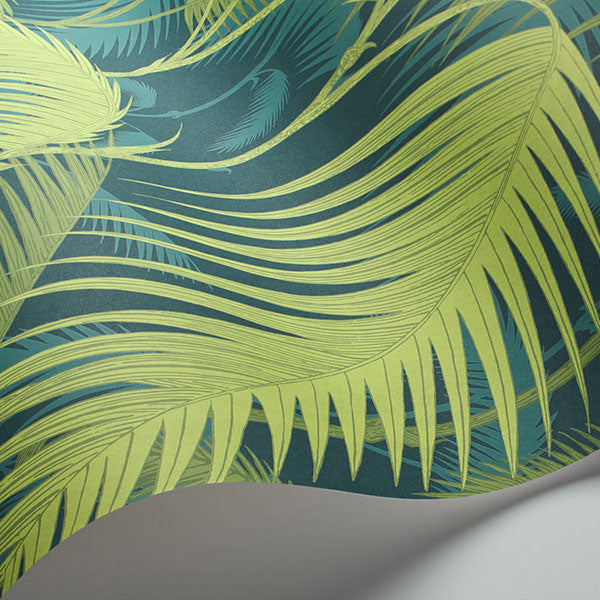 Palm Jungle in Petrol & Lime Wallpaper by Cole & Son