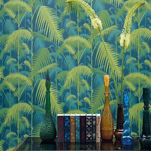 Palm Jungle in Petrol & Lime Wallpaper by Cole & Son