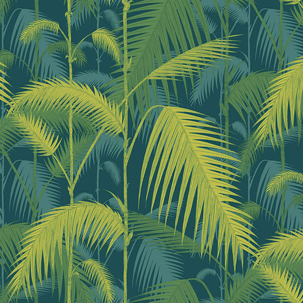Palm Jungle in Petrol & Lime Wallpaper by Cole & Son