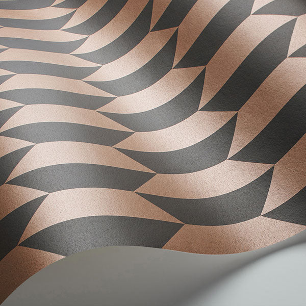 Petite Tile in Charcoal & Bronze Wallpaper by Cole & Son