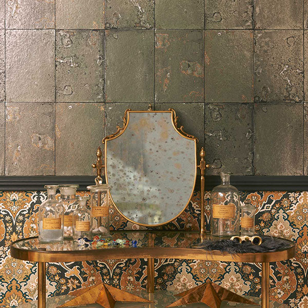Antique Mirror in Zinc Wallpaper by Cole & Son