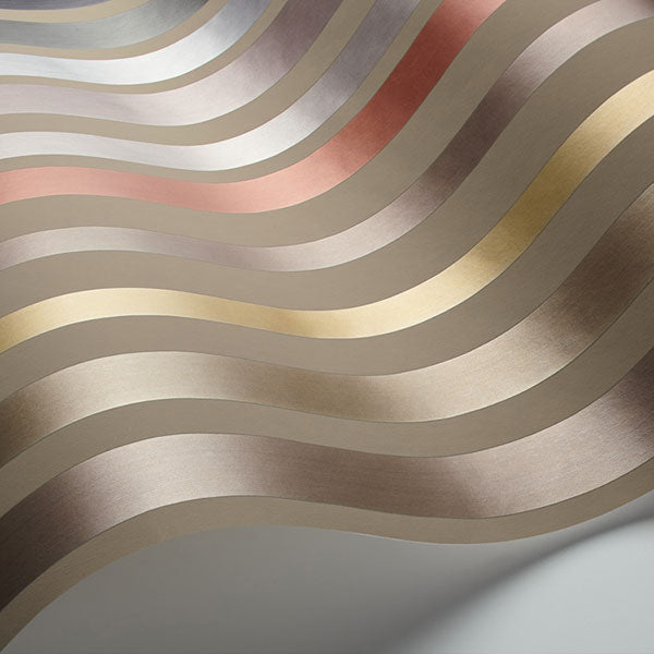 Carousel Stripe in Linen Wallpaper by Cole & Son