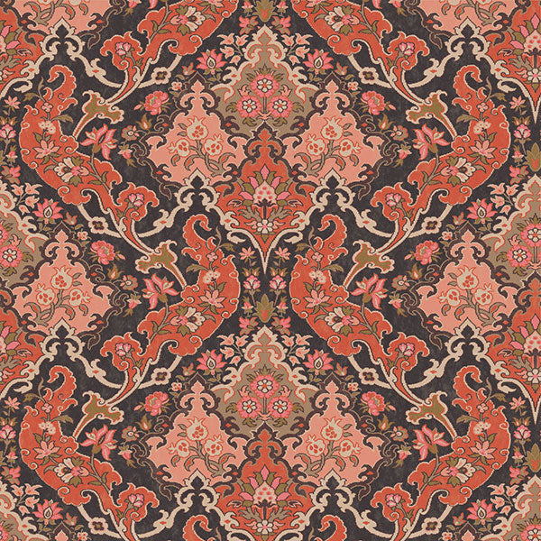 Pushkin in Coral Wallpaper by Cole & Son