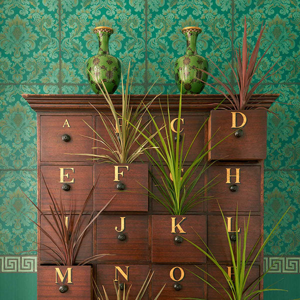 Stravinsky in Green Wallpaper by Cole & Son