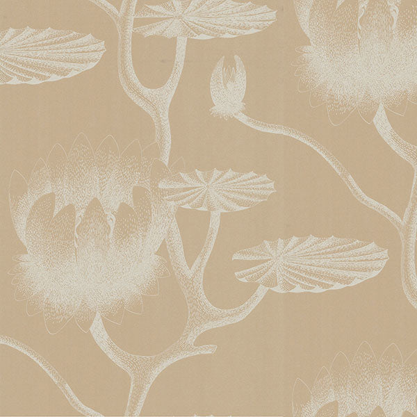 Lily in Ivory & Sand Wallpaper by Cole & Son