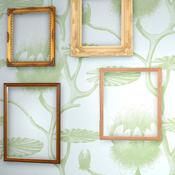 Lily in Sage & Pale Blue Wallpaper by Cole & Son