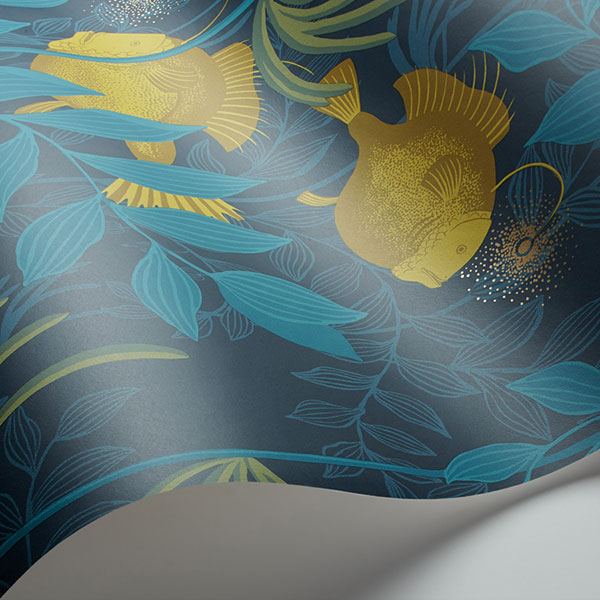 Nautilus in Dark Blue Wallpaper by Cole & Son