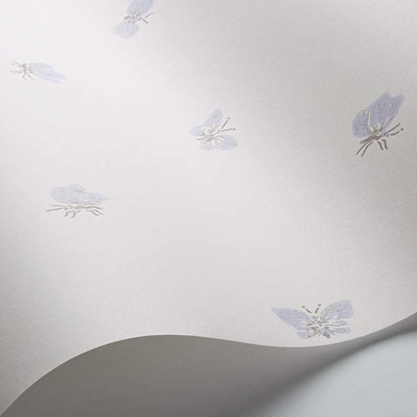 Peaseblossom in White & Lilac Wallpaper by Cole & Son
