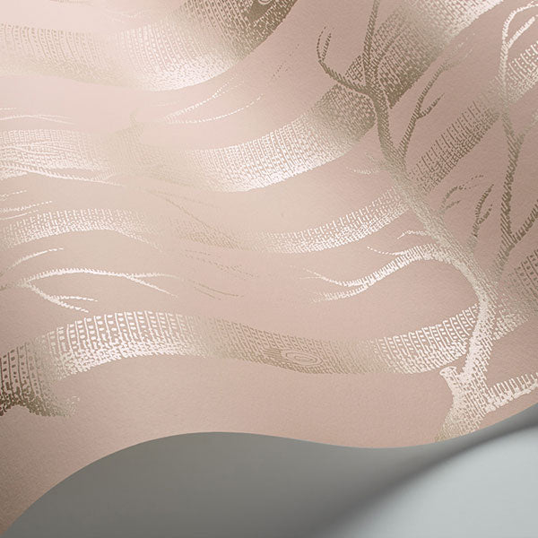 Woods in Pink & Gilver Wallpaper by Cole & Son