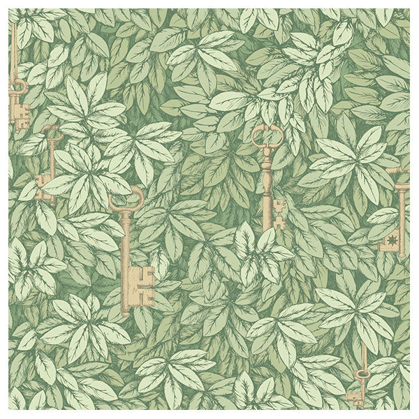Fornasetti Chiavi Segrete - Olive Wallpaper by Cole & Son
