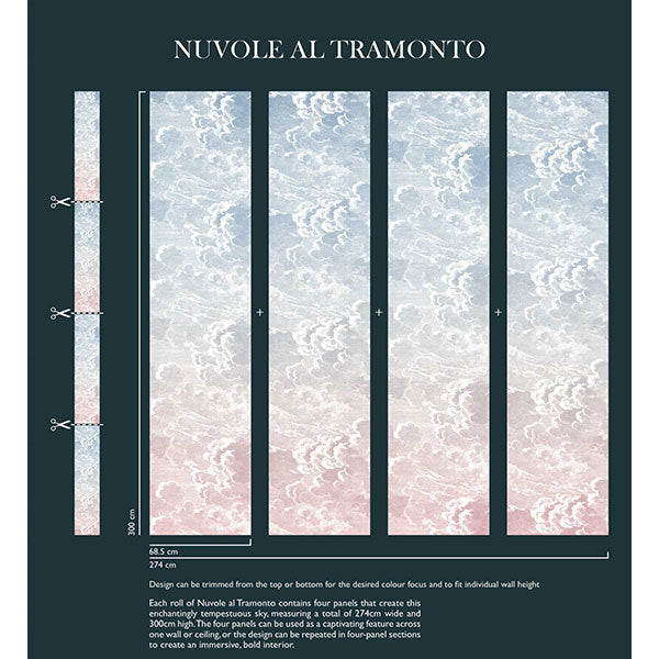 Cole & Son - Fornasetti Nuvole al Tramonto - Dusk